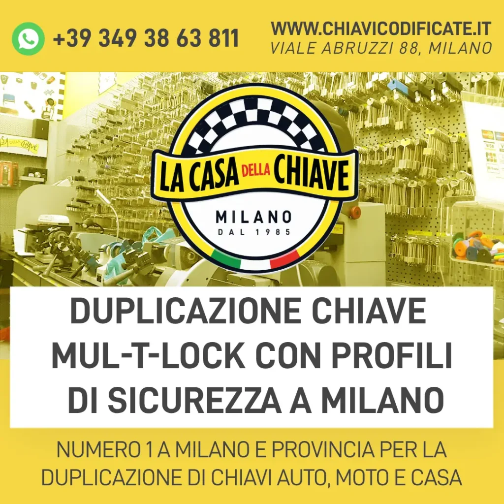 Duplicazione Chiave Mul-t-lock con Profili di Sicurezza a Milano