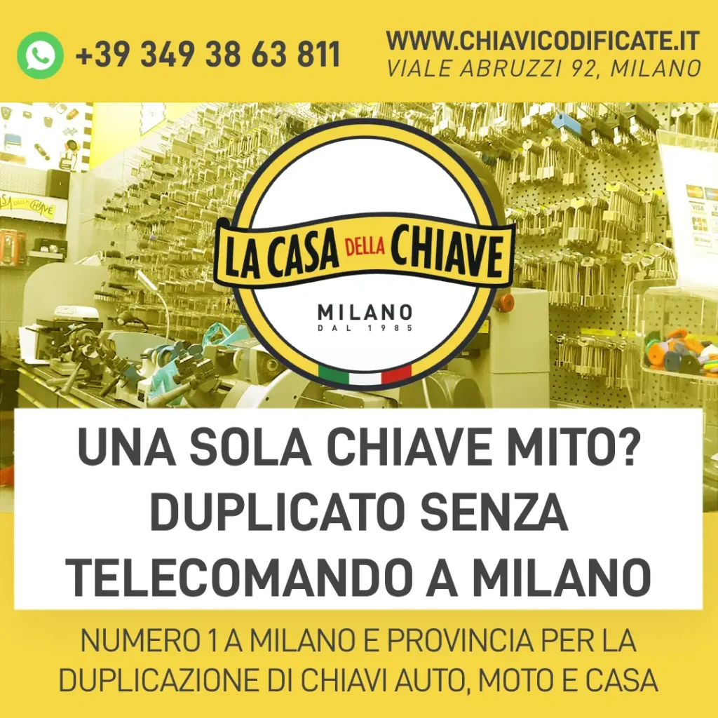 Una Sola Chiave MiTo? Duplicato Senza Telecomando a Milano