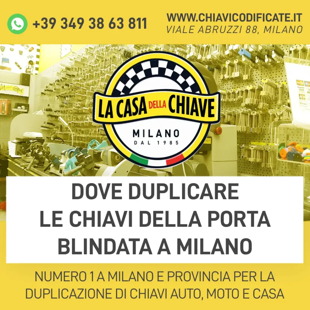 Dove duplicare le chiavi della porta blindata a Milano